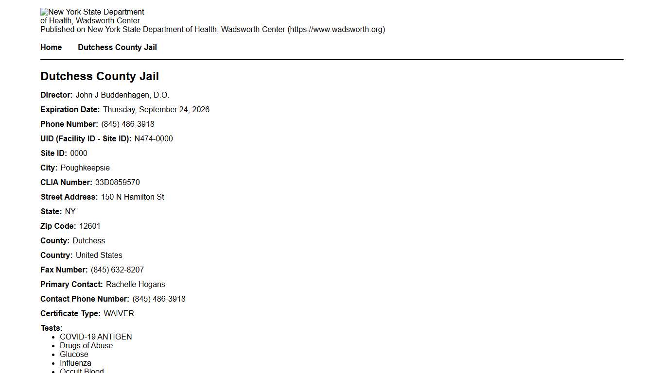 Dutchess County Jail